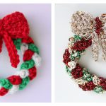 Mini Christmas Wreath Free Crochet Pattern