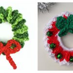 Mini Christmas Wreath Free Crochet Pattern