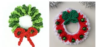 Mini Christmas Wreath Free Crochet Pattern