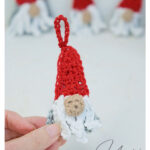 Mini Ragdoll Gnome Christmas Tree Ornament Free Crochet Pattern and Video Tutorial