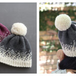 Ombre Fair Isle Beanie Free Crochet Pattern and Video Tutorial