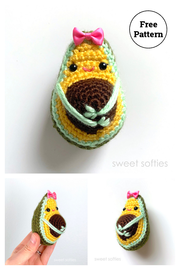 Pregnant Avocado Amigurumi FREE Crochet Pattern 