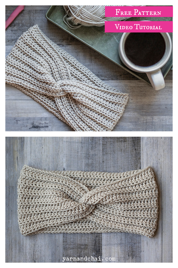 Simple Twisted Earwarmer Free Crochet Pattern Free Crochet Pattern and Video Tutorial