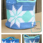 Snowflakes Basket Free Crochet Pattern