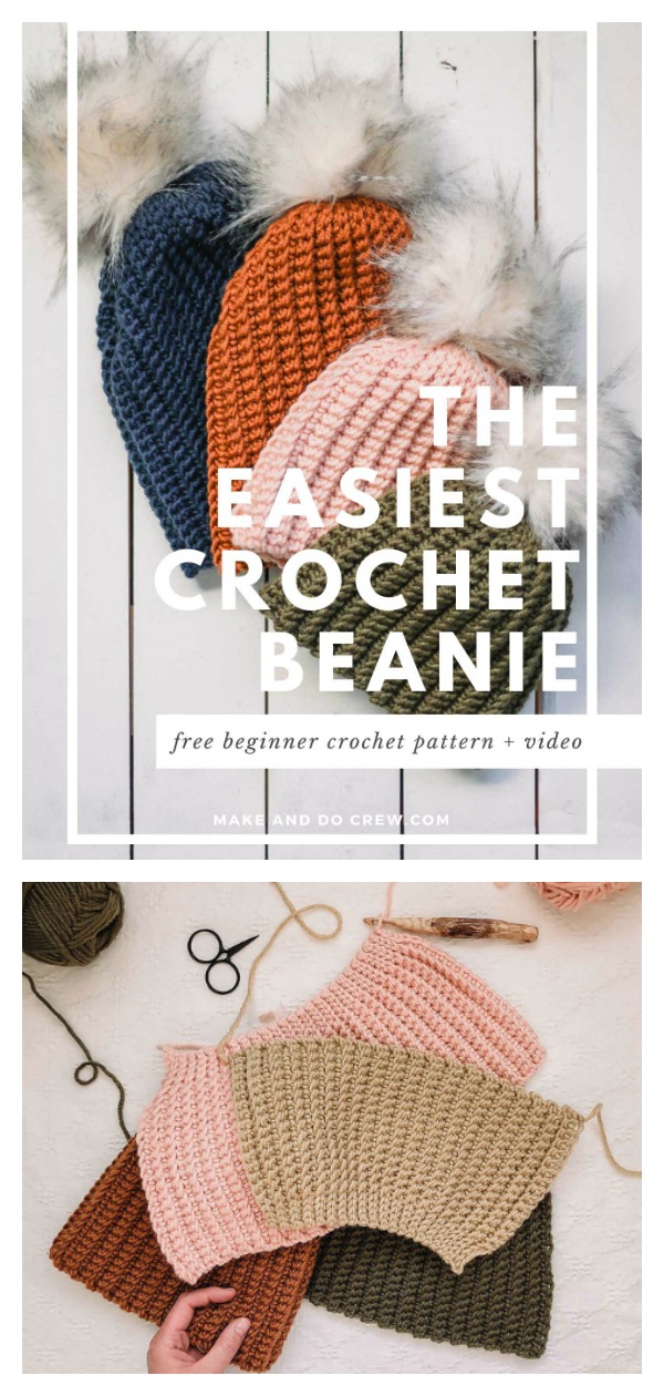 The Easiest Hat Ever Free Crochet Pattern and Video Tutorial 
