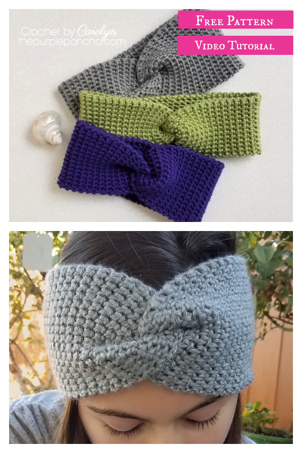 Thermal Twist Headband Free Crochet Pattern Free Crochet Pattern Free Crochet Pattern Free Crochet Pattern and Video Tutorial