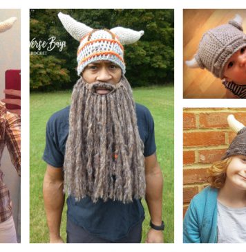 Viking Horn Hat Free Crochet Pattern and Paid