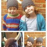 Viking Horn Hat Free Crochet Pattern