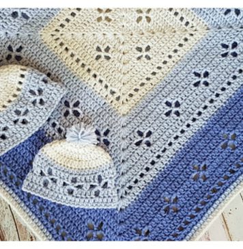 Vintage Vibes Baby Beanie and Blanket Free Crochet Pattern