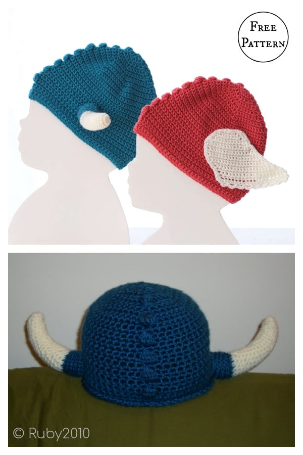 Warrior Baby Helmets Free Crochet Pattern