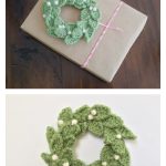 Wreath Gift Topper Free Crochet Pattern