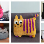 10+ Fun Animal Cat Pillow Crochet Patterns