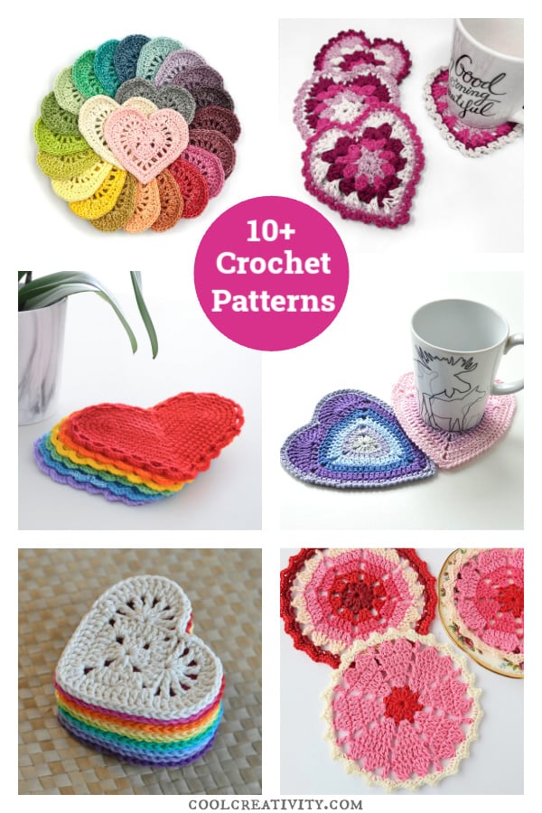 10+ Heart Coaster Crochet Patterns 