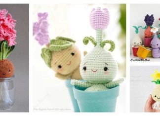 Adorable Amigurumi Flower Bulb Free Crochet Pattern and Paid