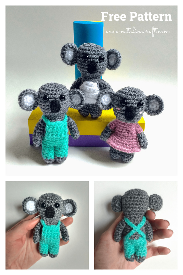 Adorable Koala Amigurumi Keychain Free Crochet Pattern
