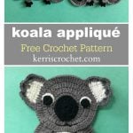 Adorable Koala Appliqué Free Crochet Pattern