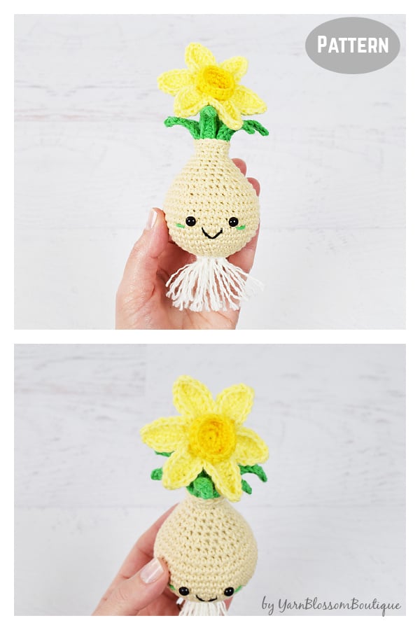 Amigurumi Daffodil Flower Bulb Crochet Pattern