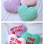 Candy Heart Pillow Free Crochet Pattern