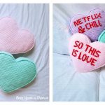 Candy Heart Pillow Free Crochet Pattern