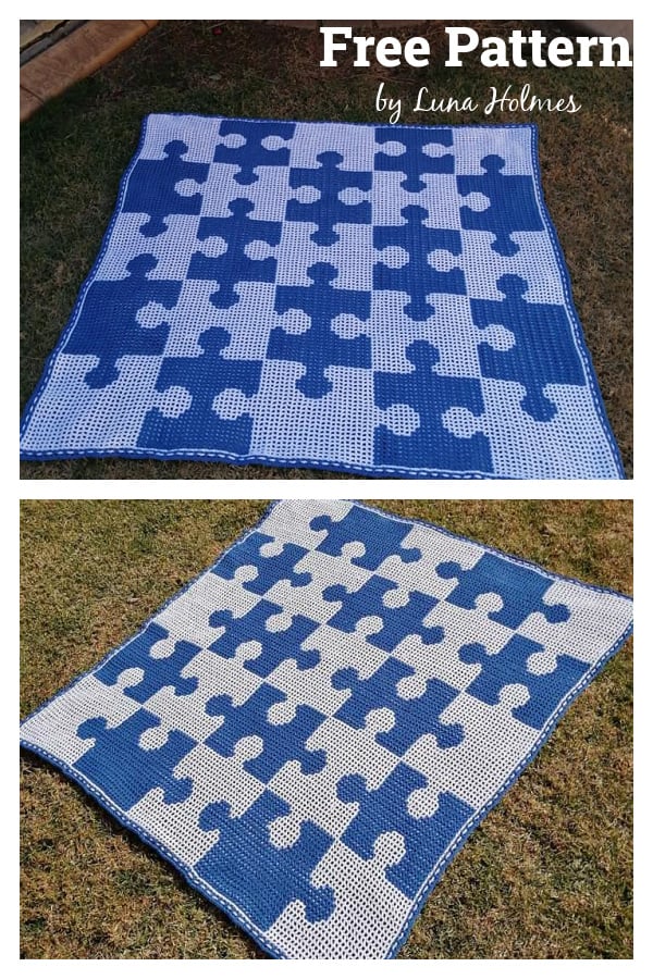 DFC Puzzle Blanket Free Crochet Pattern