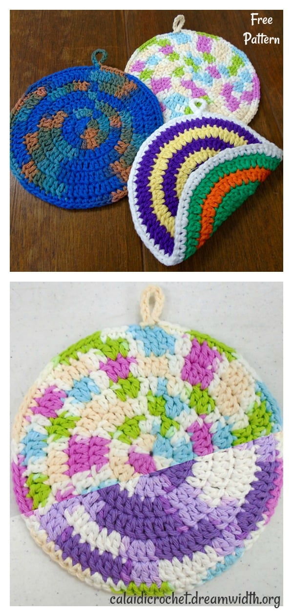 Double Sided Potholder Free Crochet Pattern
