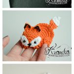 Fox Brooch Free Crochet Pattern