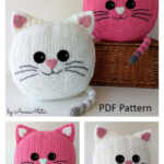 Fun Animal Cat Cushion Crochet Pattern