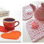 Heart Coaster Free Crochet Pattern and Paid