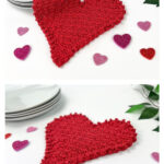Heart Dishcloth Free Crochet Pattern and Video Tutorial