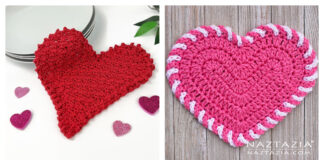 Heart Washcloth Free Crochet Pattern