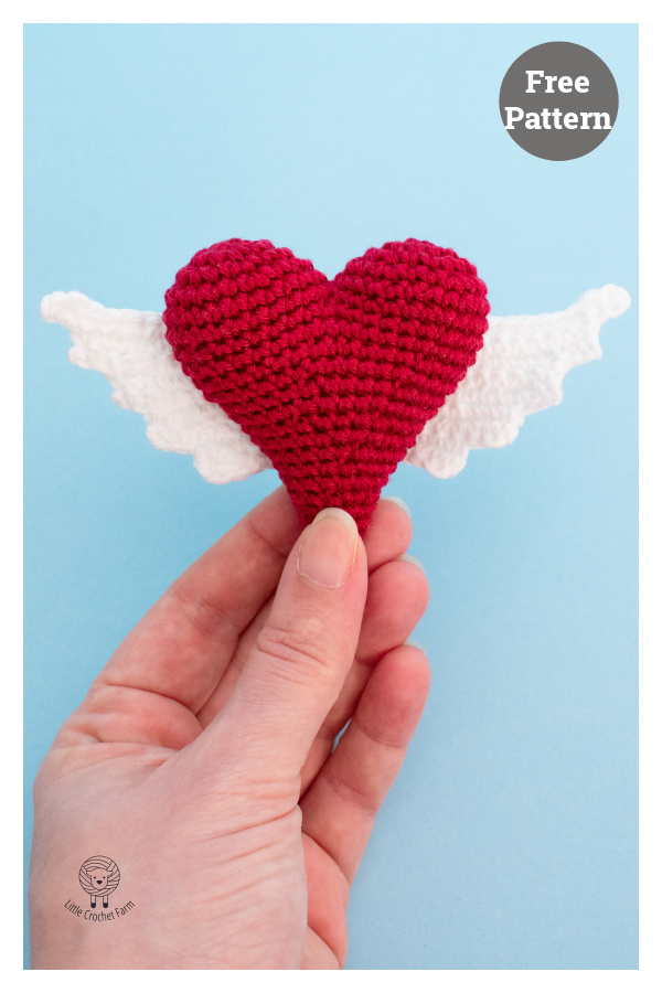 Heart with Wings Free Crochet Pattern