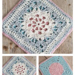 Hint of Spring Double Sided Potholder Free Crochet Pattern