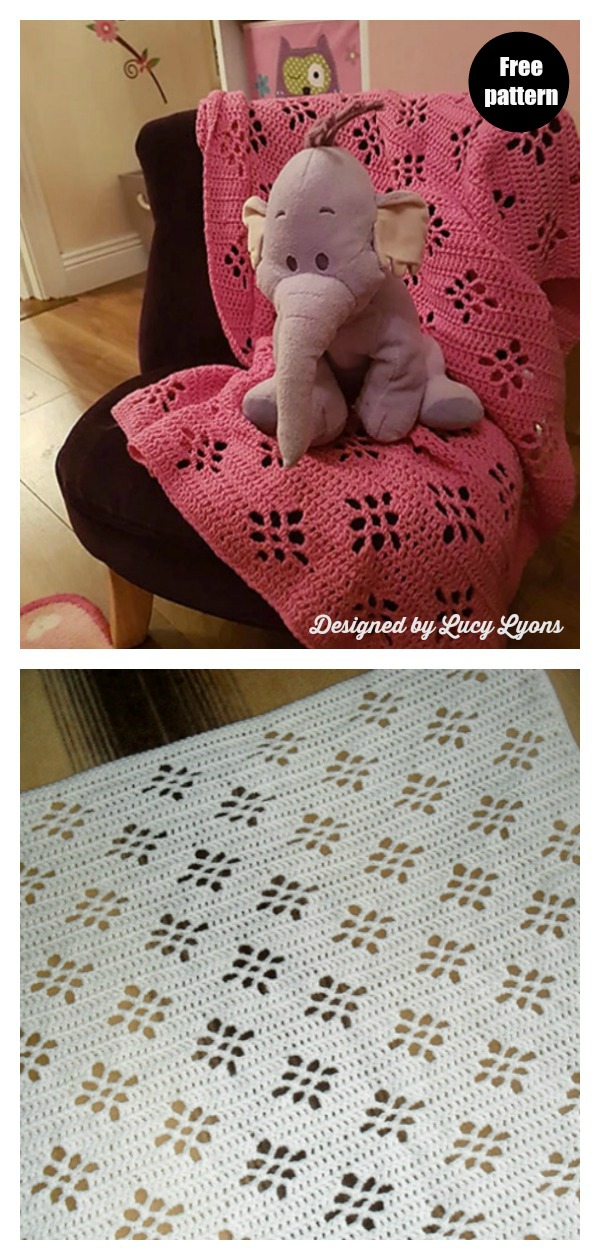 Little Axel Flower Baby Blanket FREE Crochet Pattern