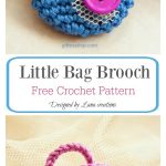 Little Bag Brooch Free Crochet Pattern