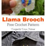 Llama Brooch Free Crochet Pattern