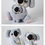 Mommy with Baby Koala Amigurumi Crochet Pattern