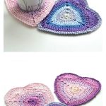 Ombre Heart Coaster Free Crochet Pattern