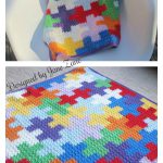 Puzzles Blanket Free Crochet Pattern