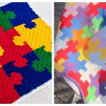 Puzzles Blanket Free Crochet Pattern