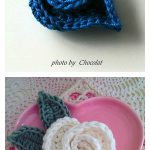 Rosy Heart Brooch Free Crochet Pattern