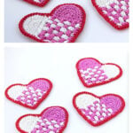 Scandinavian Heart Coaster Free Crochet Pattern