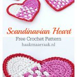 Scandinavian Heart Coaster Free Crochet Pattern