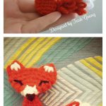 Squinty Fox Brooch Free Crochet Pattern