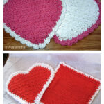 Textured Heart Kitchen Set Free Crochet Pattern