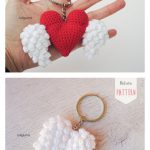 The Heart & Wing Keychain Crochet Pattern