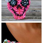 The Sugar Skull Brooch Free Crochet Pattern