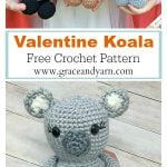 Valentine Bear Panda Koala Amigurumi Free Crochet Pattern