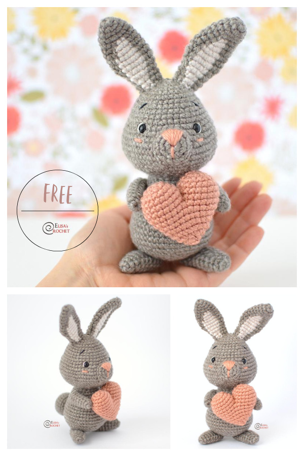 Valentine's bunny free crochet pattern