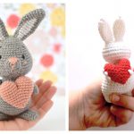 Valentine’s Day Heart Bunny Free Crochet Pattern
