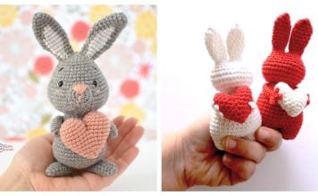 Valentine's Day Heart Bunny Free Crochet Pattern